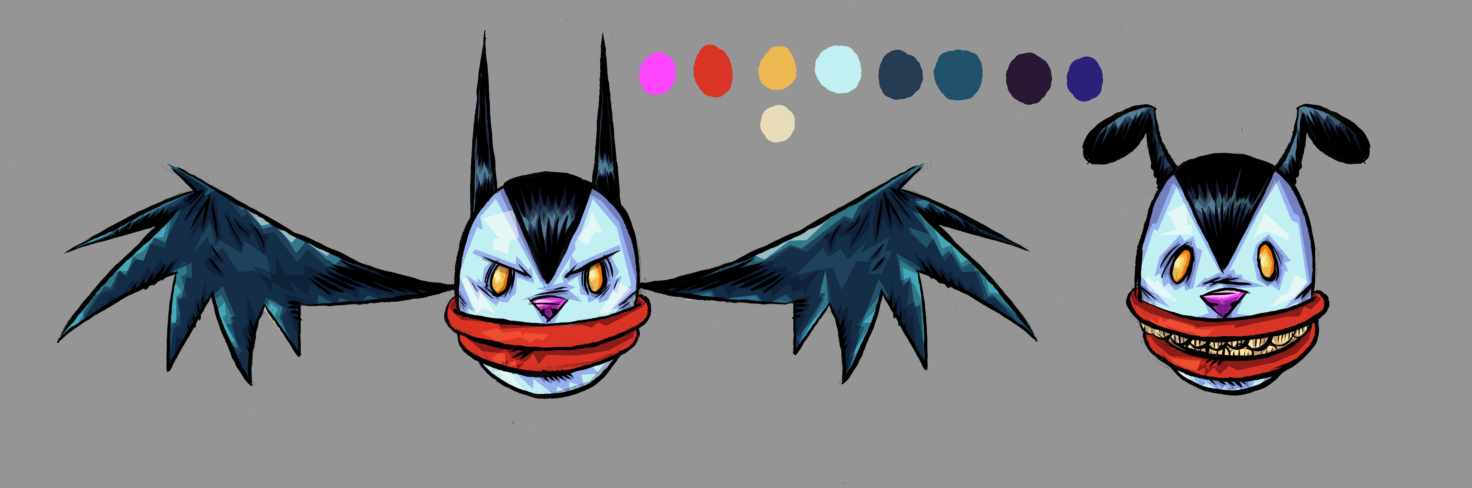 Concept art and color palette for the "datcogs" by Christian Patchell