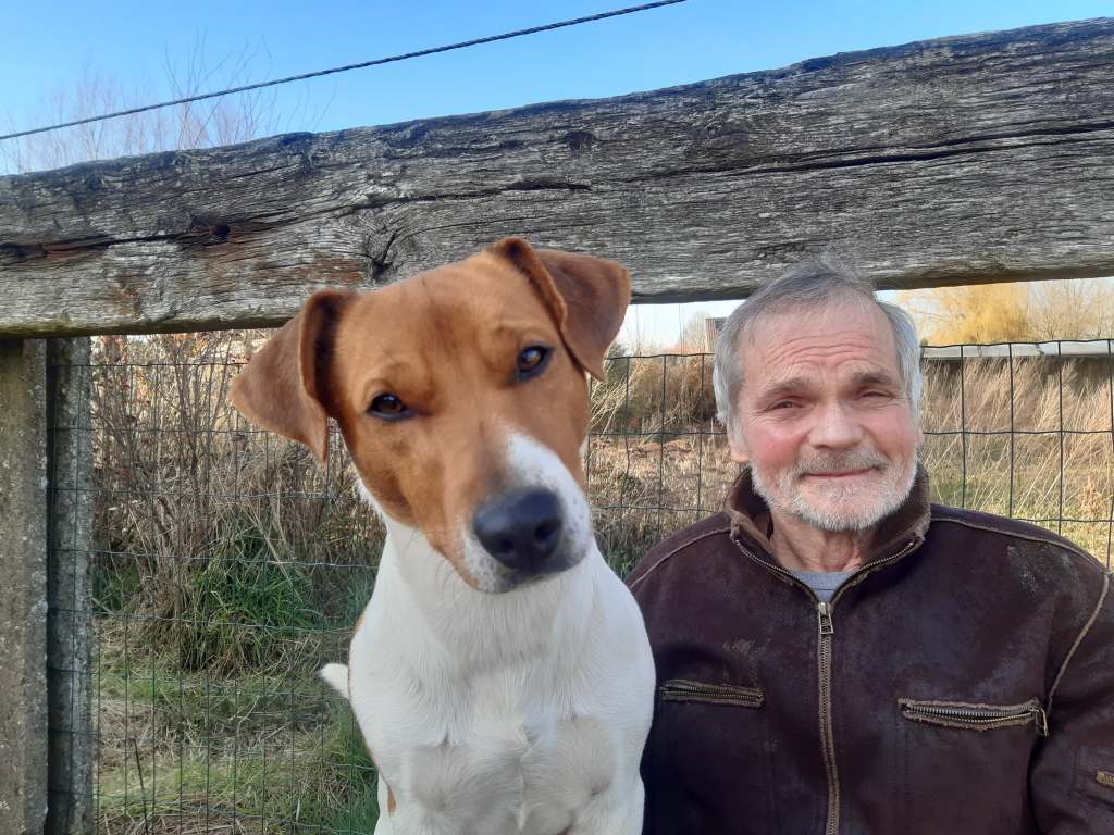 Bob van Laerhoven and his dog, a jack russel terrier I believe, whose name may be Walter